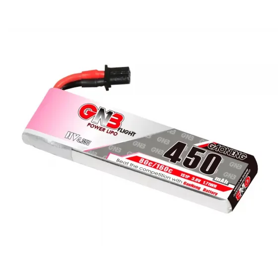 Аккумулятор GNB 3.8V 450mah 80C Li-Po 1S1P HV A30 (Cabled) фото 1