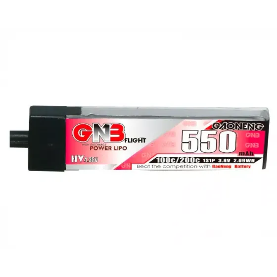 Аккумулятор GNB 3.8V 550mah 100C Li-Po 1S1P HV A30 (Plastic head) фото 1
