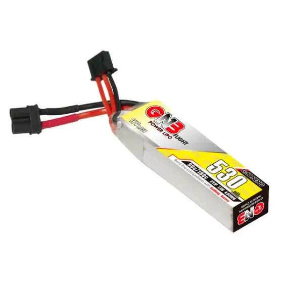 Аккумулятор GNB 7.6V 530mah 90C Li-Po 2S1P HV LONG TYPE XT30 фото 1