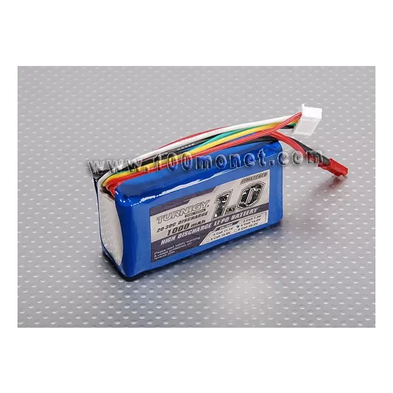 Аккумулятор 14.8V 1000mAh 4S 20C Lipo Pack (Turnigy, HO000.4S.20) фото 1
