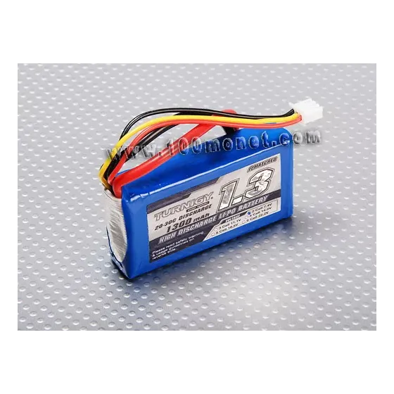 Аккумулятор 7.4V 1300mAh 2S 20C Lipo Pack (Turnigy, HO1300.2S.20) фото 1