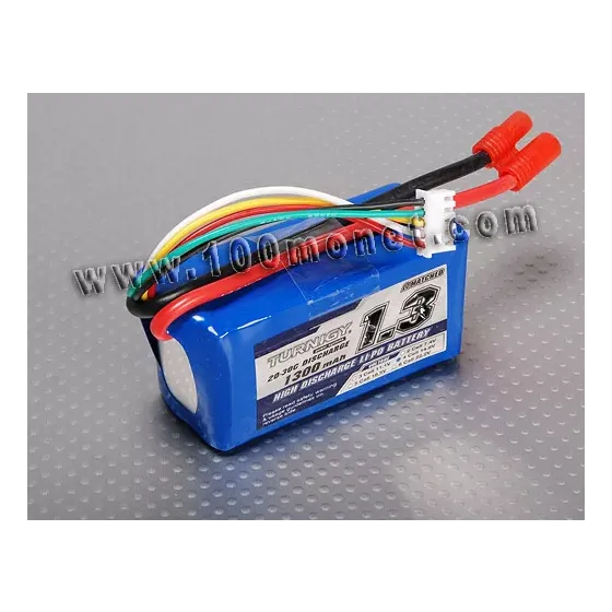 Аккумулятор 14.8V 1300mAh 4S 20C Lipo Pack (Turnigy, HO1300.4S.20) фото 1