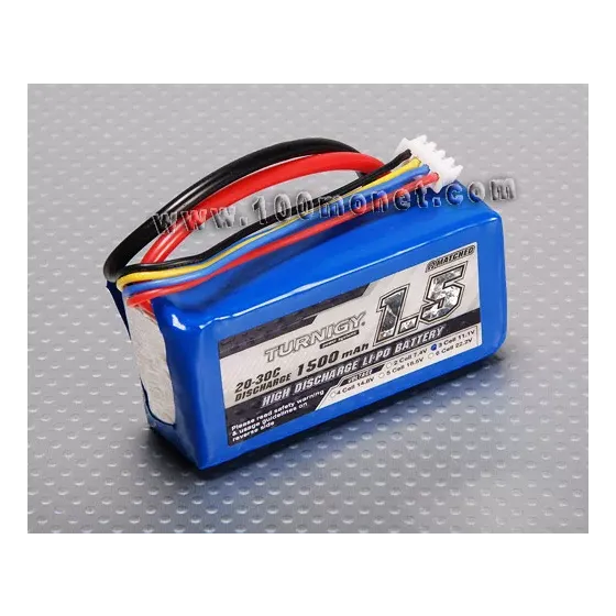 Аккумулятор 11.1V 1500mAh 3S 20C Lipo Pack (Turnigy, HO1500.3S.20) фото 1