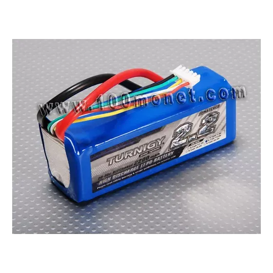Аккумулятор 14.8V 2200mAh 4S1P 20C Lipo Pack (Turnigy, HO2200.4S.20) фото 1