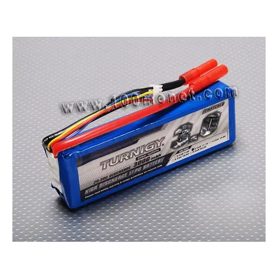 Аккумулятор 11.1V 3000mAh 3S 20C Lipo Pack (Turnigy, HO3000.3S.20) фото 1