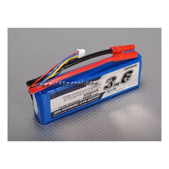 Аккумулятор 11.1V 3600mAh 3S 30C Lipo Pack (Turnigy, HO3600.3S.30) фото 1