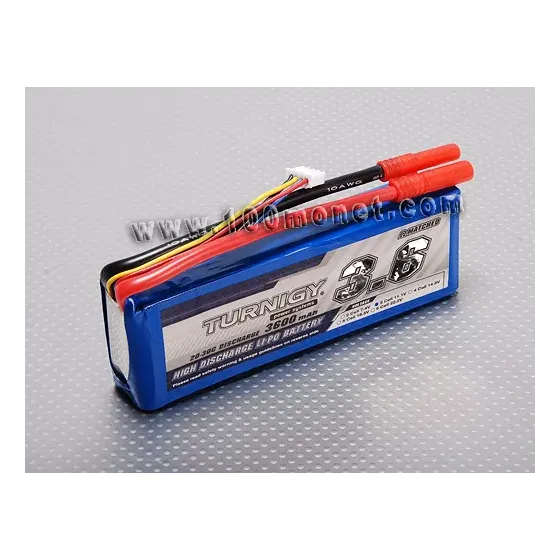 Аккумулятор 11.1V 3600mAh 3S 20C Lipo Pack (Turnigy, HO3600.3S.20) фото 1