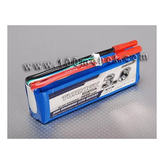 Аккумулятор 14.8V 3600mAh 4S 30C Lipo Pack (Turnigy, HO3600.4S.30) фото 1