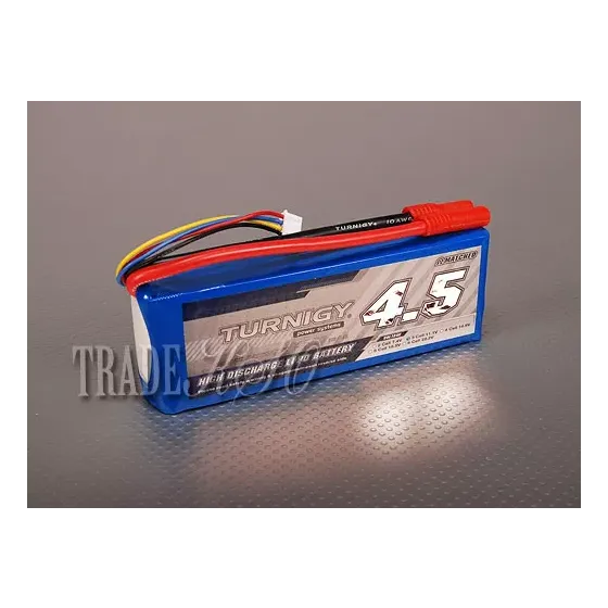 Аккумулятор 11.1V 4500mAh 3S 30C Lipo Pack (Turnigy, HO4500.3S.30) фото 1