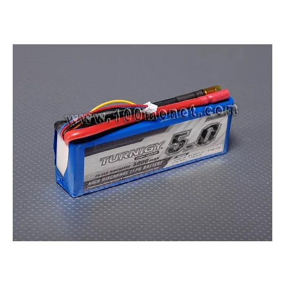 Аккумулятор 11.1V 5000mAh 3S 35C Lipo Pack (Turnigy, HO5000.3S.35) фото 1
