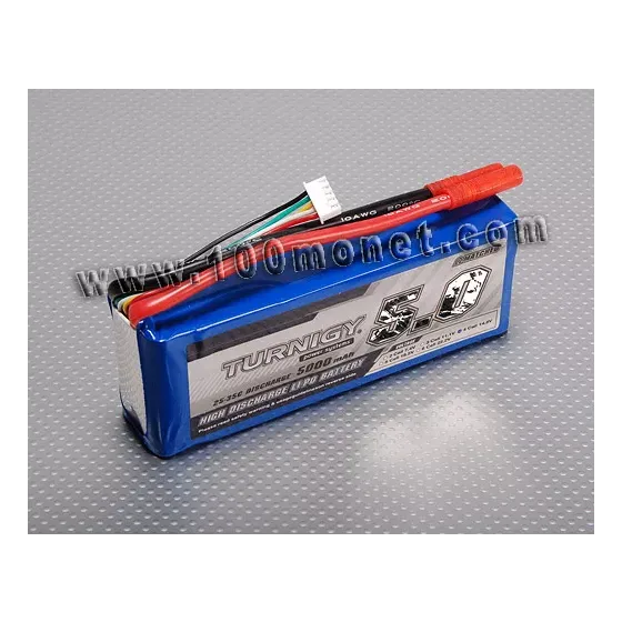 Аккумулятор 14.8V 5000mAh 4S 25C Lipo Pack (Turnigy, HO5000.4S.25) фото 1