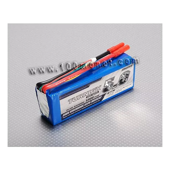 Аккумулятор 14.8V 5000mAh 4S 20C Lipo Pack (Turnigy, HO5000.4S.20) фото 1
