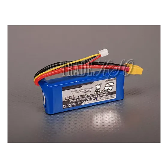 Аккумулятор 7.4V 1600mAh 2S 20C Lipo Pack (Turnigy, HOT1600.2S.20) фото 1