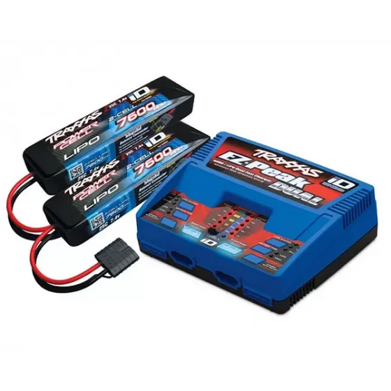 Комплект Traxxas EZ-Peak Dual 100-240 В 8 А 100 Вт 2972 + 2 шт LiPO 7,4 В 7600 мАч 2S 25C 2869X (2991) фото 1