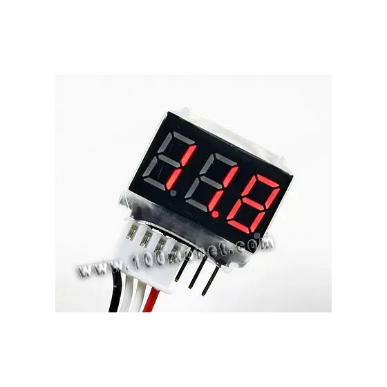 Вольтметр для Li-PO 1-6S аккумуляторов 3,7-22,2V LED (MINIHI6S) фото 1