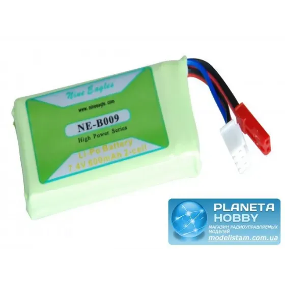 Аккумулятор 7.4V 600 mAh 2s Nine Eagles Li-Polimer battery (NE11010630) фото 1