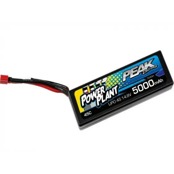Аккумулятор Peak Racing Power Plant Lipo 5000mah 14.8V Deans Plug 45C (Black case) 12AWG фото 1