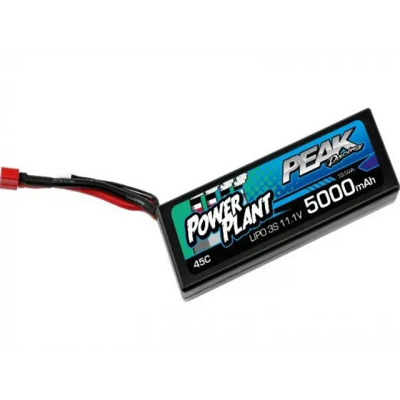 Аккумулятор Peak Racing Power Plant Lipo 5000mah 11.1 V Deans Plug 45C (Black case) 12AWG фото 1