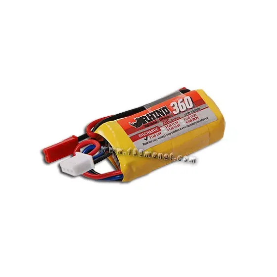 Аккумулятор 7.4V 360mAh 20C Lipoly Pack (Rhino, R360-20-2) фото 1
