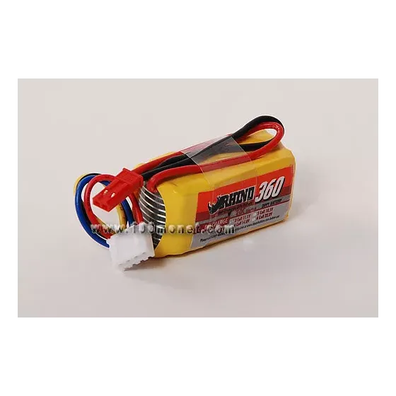 Аккумулятор 11.1V 360mAh 20C Lipoly Pack (Rhino, R360-20-3) фото 1