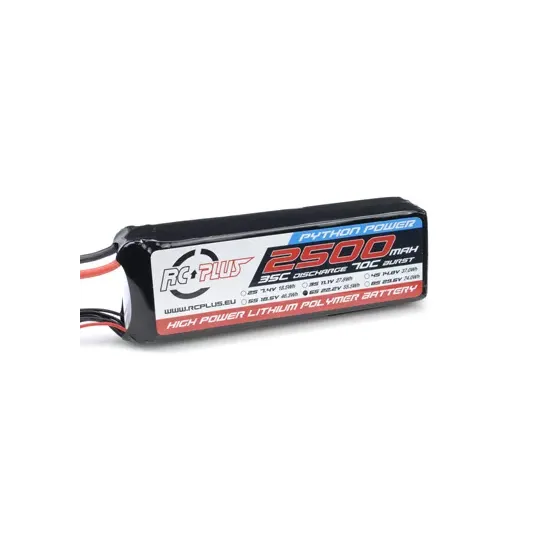 Аккумулятор RC Plus PYTHON Li-Po 22.2V 2500 mAh 6S1P 35C T-plug  Soft Case фото 1