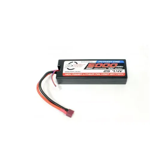 Аккумулятор PYTHON Li-Po 7.4V 5000 mAh 2S 35C T-plug Hard Case фото 1