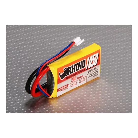 Аккумулятор 7.4V 1050mAh 2S 20C Lipo Pack (Rhino, R1050-20-20) фото 1