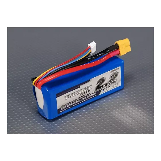 Аккумулятор 11.1V 2200mAh 3S 30C Lipo Pack (Turnigy, HO2200.3S.30) фото 1
