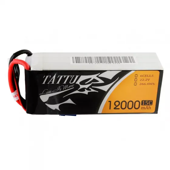 Аккумулятор Gens Ace TATTU Li-Po 22.2V 12000 mAh 6S1P 15C Soft Case фото 2