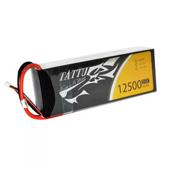 Аккумулятор Gens Ace TATTU Li-Po 22.2V 12500 mAh 6S1P 25C Soft Case фото 1