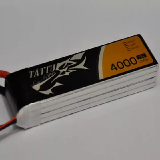 Аккумулятор Gens Ace TATTU Li-Po 14.8V 4000 mAh 4S1P 25C Soft Case фото 1