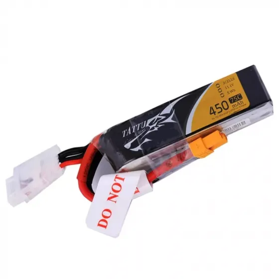 Аккумулятор Tattu LiPO 11,1 В 450 мАч 3S 75C удлиненный фото 3