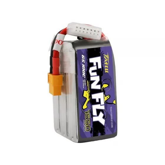 Аккумулятор Tattu FunFly LiPO 22,2В 1550мАч 6S 100C XT60 фото 4