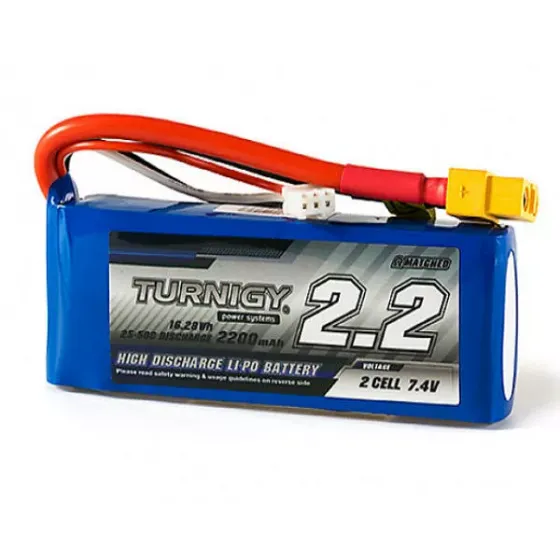 Аккумулятор 7.4V 2200mAh 2S 25C Turnigy Lipo Pack w/XT60 фото 1