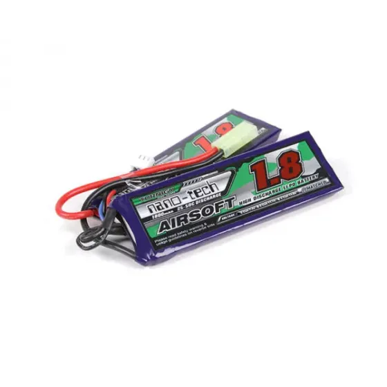 Аккумулятор Turnigy 7.4V 1800mah 2S 25-50C Lipo AIRSOFT Nunchuck Pack для страйкбола фото 1