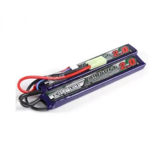 Аккумулятор Turnigy 7.4V 2000mah 2S 15-25C Lipo AIRSOFT Nunchuck Pack для страйкбола фото 1