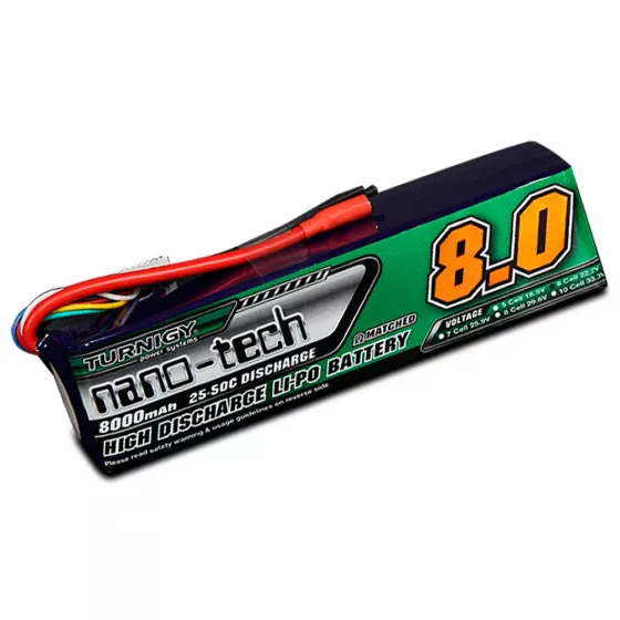 Аккумулятор Turnigy Nano-Tech Li-Po 22.2V 8000mAh 6S1P 25C фото 1