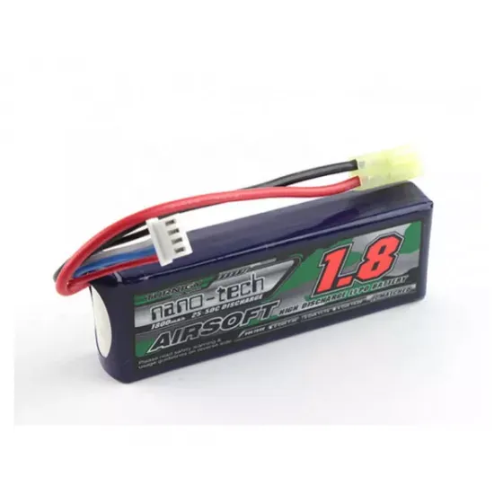 Аккумулятор 11.1V 1800mAh 3S 20-40C Turnigy nano-tech Lipo AIRSOFT Pack фото 1