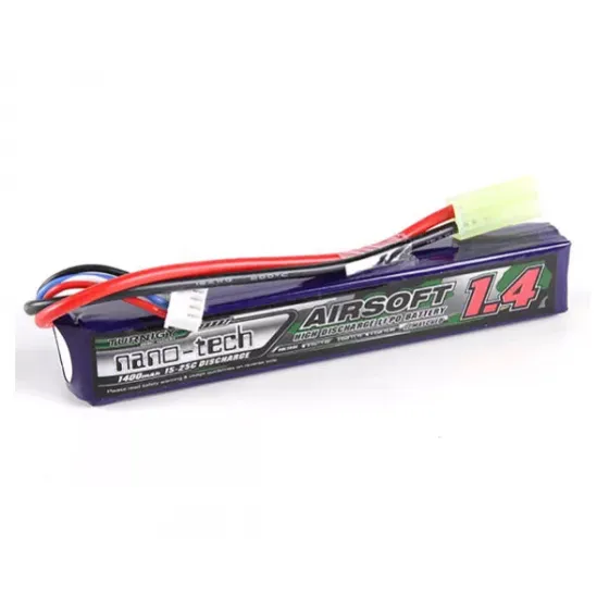 Аккумулятор Turnigy 11.1V 1400mah 3S 15-25C Lipo AIRSOFT Pack для страйкбола фото 1