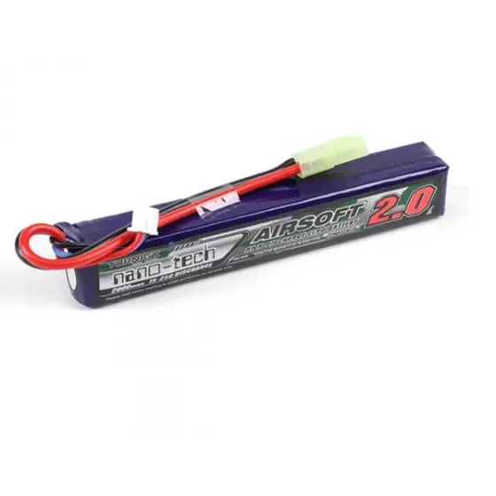 Аккумулятор Turnigy 7.4V 2000mah 2S 15-25C Lipo AIRSOFT Pack для страйкбола фото 1