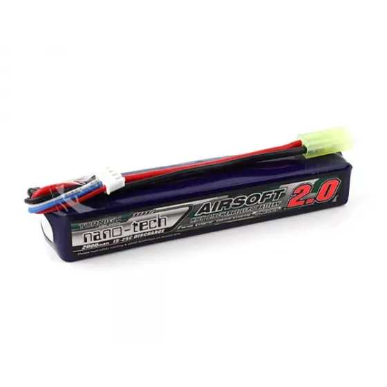 Аккумулятор Turnigy 11.1V 2000mah 3S 15-25C Lipo AIRSOFT Pack для страйкбола фото 1