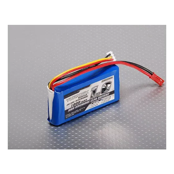 Аккумулятор 7.4V 1000mAh 2S 20C Lipo Pack (Turnigy, T1000.2S.20) фото 1