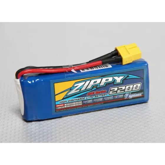Аккумулятор 7.4V 2200mAh 2S 20C Lipo Pack (Flightmax, Z22002S20C) фото 1