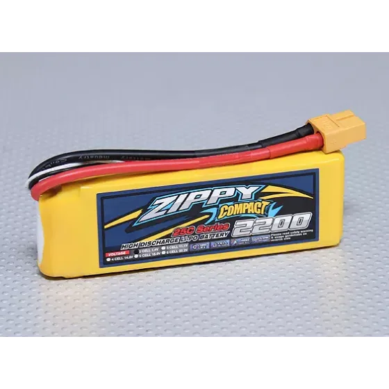 Аккумулятор 7.4V 2200mAh 2S 25C Li-po Compact (ZIPPY, ZC.2200.2S.25) фото 1