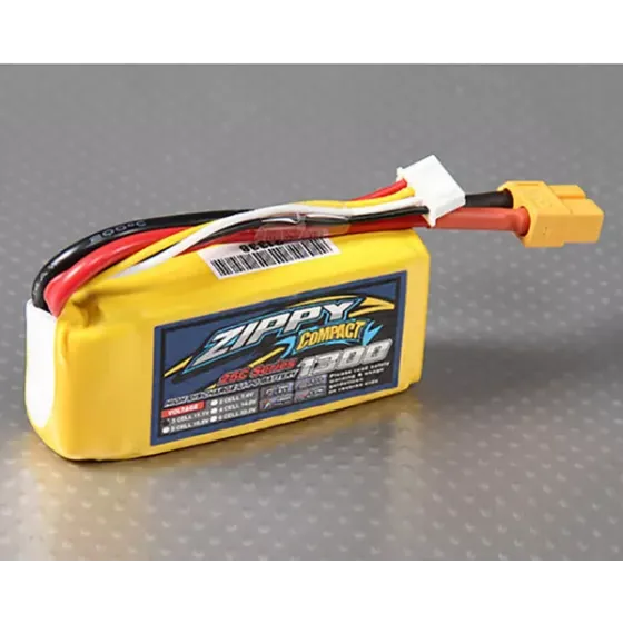 Аккумулятор ZIPPY Compact 1300mAh 3S 25C Lipo Pack фото 1