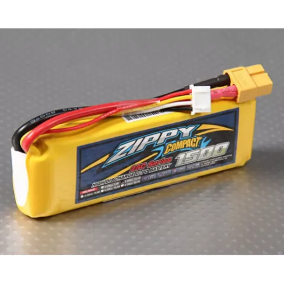 Аккумулятор ZIPPY Compact 1500mAh 3S 25C Lipo Pack фото 1