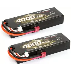 Аккумулятор Fullymax 7.4V 4000mAh Li-Po 2S1P 45C, T-plug HardCase (2 шт.) фото