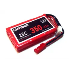 Аккумулятор AGA POWER Li-Po 350mAh 7.4V 2S 25C Softcase 10x25x40мм JST фото