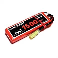 Аккумулятор AGA POWER Li-Po 1500mAh 14.8V 4S 40C Softcase T-Plug фото