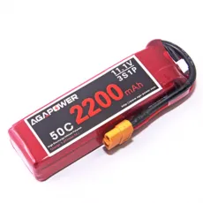 Аккумулятор AGA POWER Li-Po 2200mAh 11.1V 3S 50C Softcase T-Plug фото